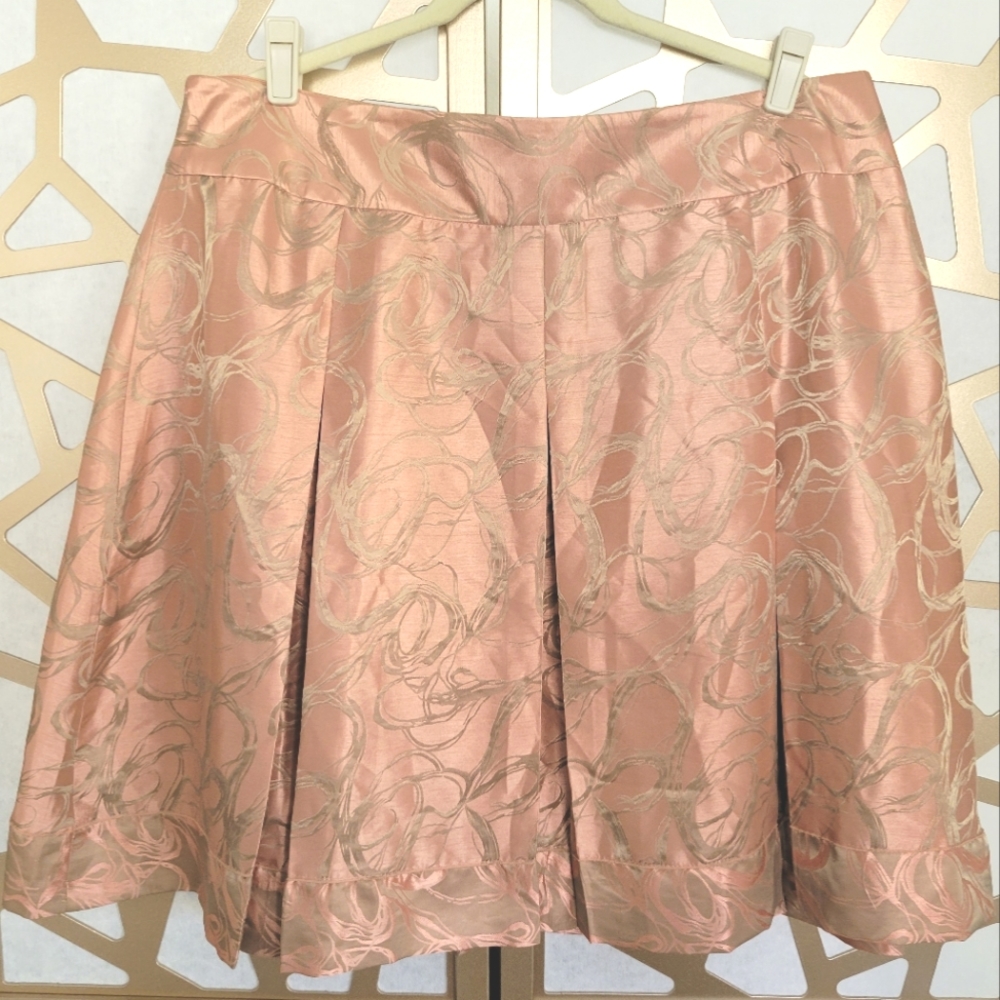NWT ELOQUII By The Limited Rosé Metallic Skirt
